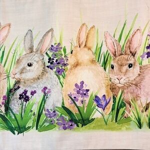 Bunnies in Flowers Table Runner by Isaac Mizrahi New York